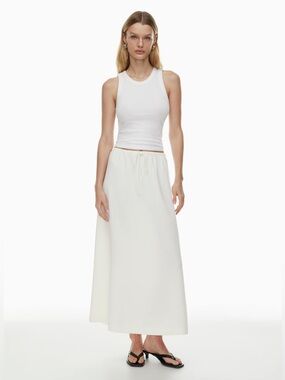 Babaton Consensus Skirt - High-rise crepe pull-on maxi skirt